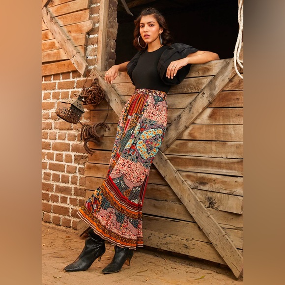Anthropologie x Bhanuni by Jyoti Allaire High-Low Maxi skirt